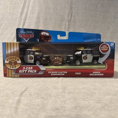 Disney Pixar Cars Piston Cup 3-Car Gift Pack Richard Fred Marco Eyes Change NIB