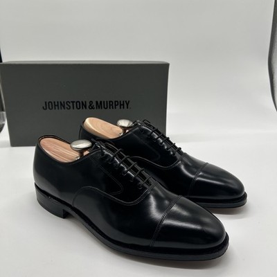 Johnston Murphy Optima Melton Cap Toe Oxford Black Leather Men 9.5D USA Johnston & Murphy Optima - Men main image 2