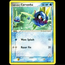 Team Aqua's Carvanha 48/95 Common EX Team Magma vs Team Aqua Pokemon Card 2004