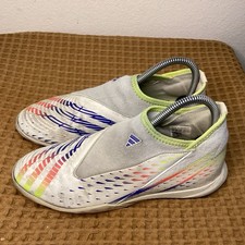 Adidas Predator Edge.3 TF Turf Soccer Shoe White Blue Size Mens 5 Youth