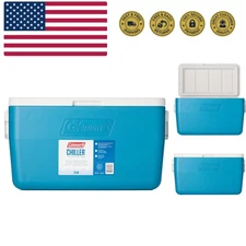 Chiller 48qt Insulated Portable Cooler with Ice Retention & Heavy-Duty Handle...