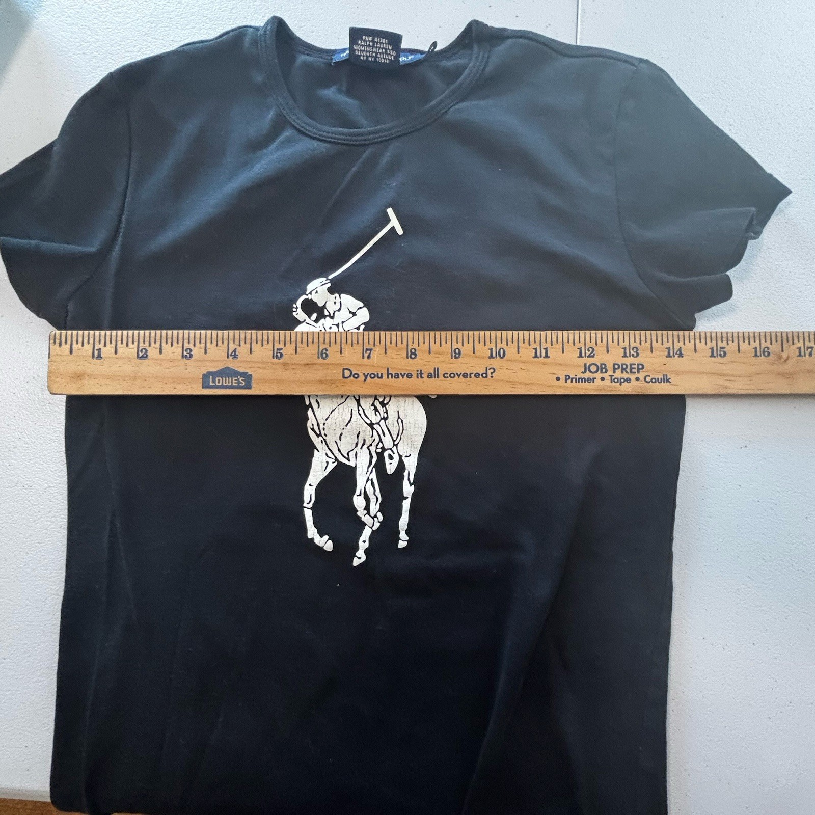 T shirt maglietta RALPH LAUREN GOLF Big Pony vestibilità sartoriale nera manica corta media