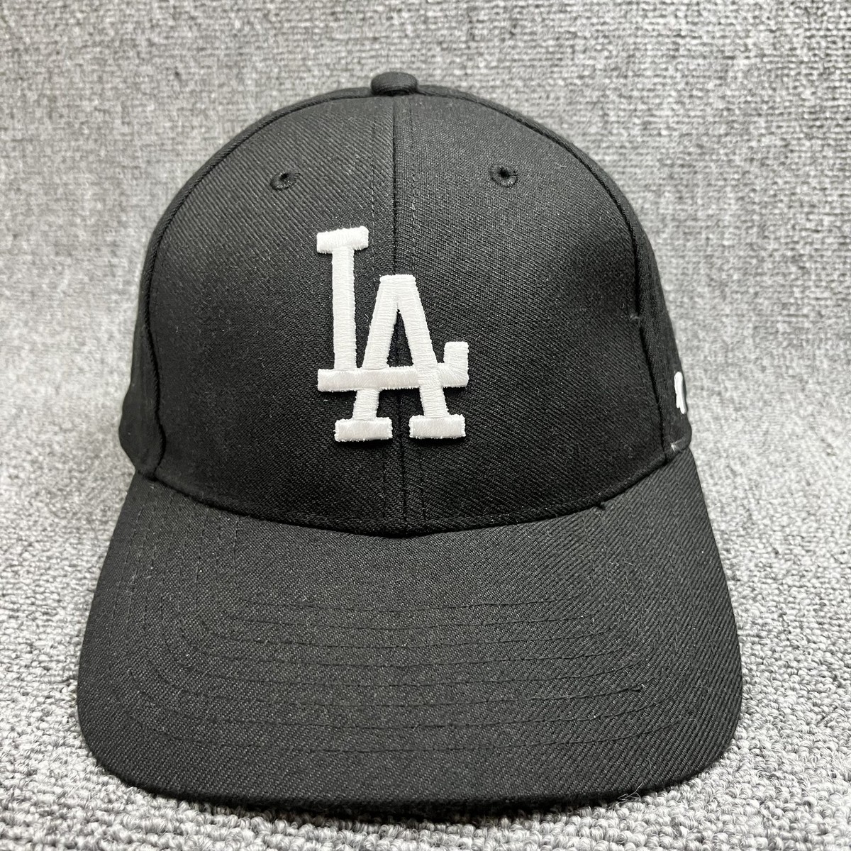 LA Dodgers '47 Brand MVP Hat Black White Adjustable Hook and Loop Baseball Cap