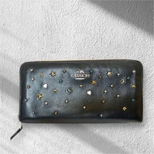 COACH Coach Wallet Long Wallet Ladies Stardust Studded Wallet