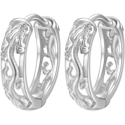 Bijoux De Piercing Pour Hommes Boucles D'oreilles Anneaux Dragon - Photo 1/4