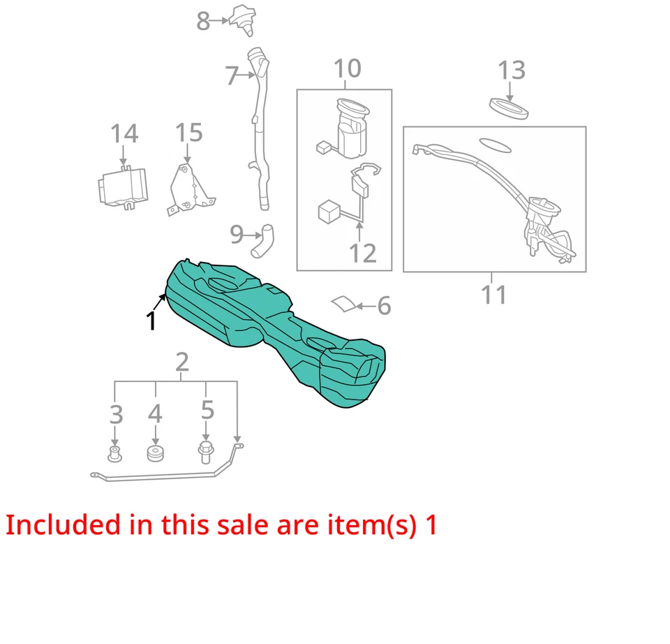 (LOCAL PICKUP ONLY) Fuel Tank N52N Engine Fits 08-13 BMW 128i 1529678 — 第 3/4 张图片