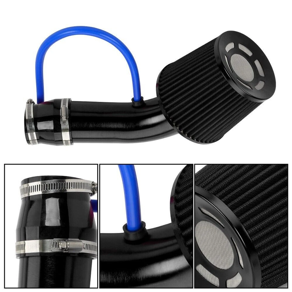 BK 3“/76mm Car Cold Air Intake Filter Induction Kit Pipe Power Flow Hose System - Imagem 4 de 4