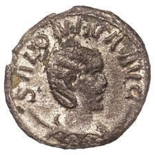 Moneda romana Antoninianus Saloninus RIC.29 reverso Juno 258 billones moneda antigua