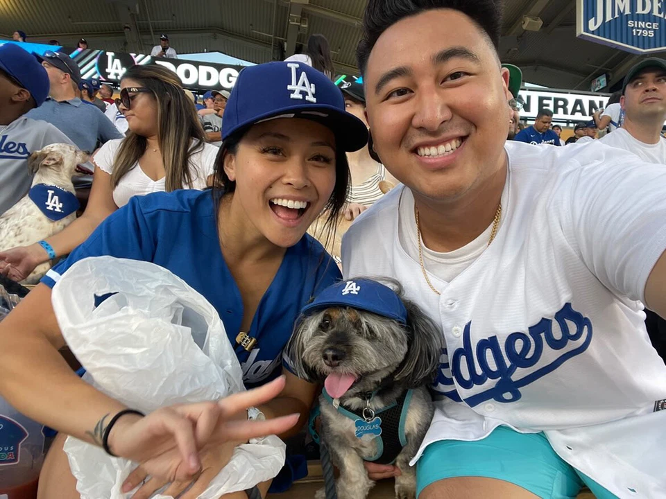 Genuine MLB Los Angeles Dodgers LA Logo Pet Dog Comfortable Cap Royal Blue - Image 2 of 4