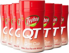 Typhoo QT Instant Tea With Milk Whitener Easy English Breakfast Tea 125g Jars