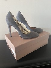 NIB Gianvito Rossi gray suede shoes size 39