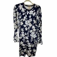 Michael Kors Long Sleeve Navy Floral Dress Summer S
