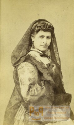 Frankreich Paris Sängerin Fräulein Kadoudja Café Konzert altes Foto Liebert 1870