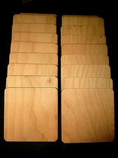12 PIECES CLEAR THIN KILN DRIED SANDED CHERRY COASTER BLANKS LUMBER WOOD 4"