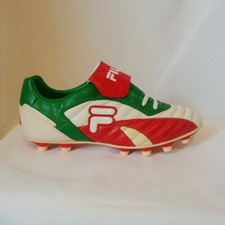Fila Mens M'S FORZA T MD LEATHER/SYN Soccer Cleats White/Green/Red Size 10.5