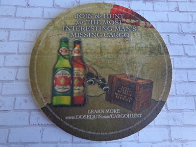 2010 Bier Untersetzer: Dos Equis Gär Cerveza Lager ~ Meist Interessant Cargo