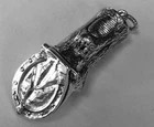 A HORSES HOOF 925 STERLING SILVER CASE VESTA MATCH SAFE