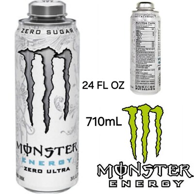 Monster Energy Zero Ultra Zero Shugar 24 FL OZ 710mL Pack Of 6 Big