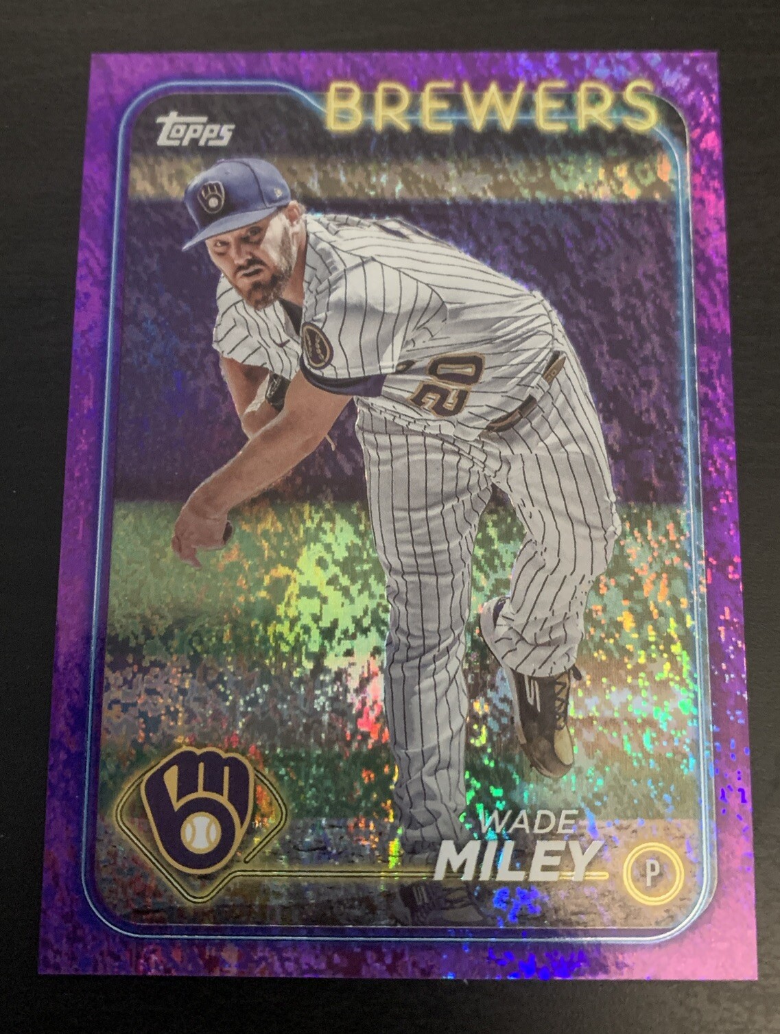 2024 Topps Series 2 Wade Miley Purple Foil Parallel Card /799 #671