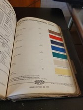 1958 DUPONT NASH HUDSON RAMBLER COLORS PAINT CHIP SWATCH SHEET BULLETIN NO 4