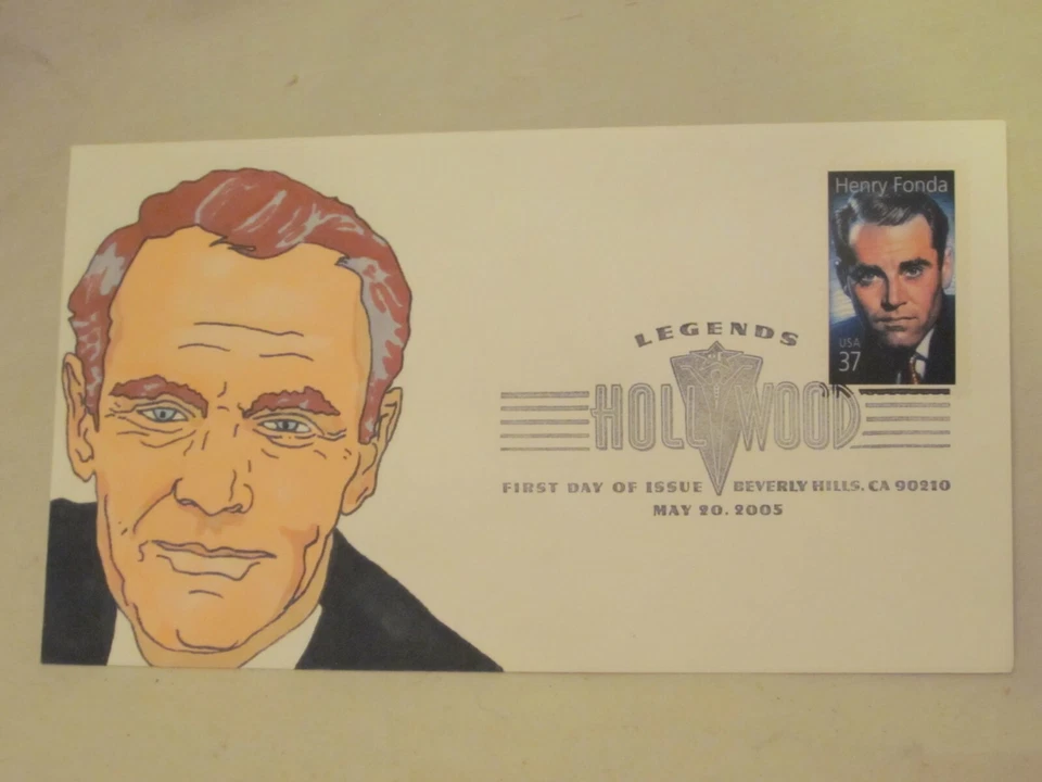 Henry Fonda Hollywood Primer Día Edición 1/1 Retrato Original 2005 FDC Arte de Portada Foto 2 de 2