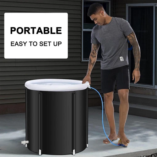 Portable Ice Bath Tub for Athletes Cold Water Therapy Hot Tub Folding Bathtub AU - Picture 5 of 15