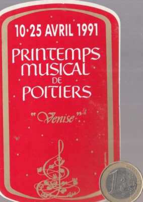 C43mus. music. POITIERS 1991 MUSICAL SPRING