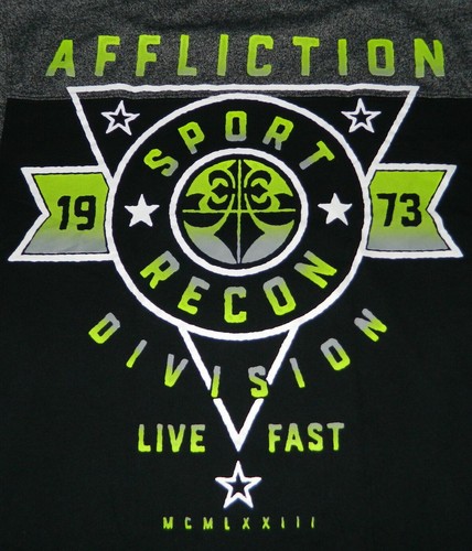 Affliction Men's Never Surrender Tee Sport MMA T-Shirt Medium L XL Regular Fit - Picture 4 of 9
