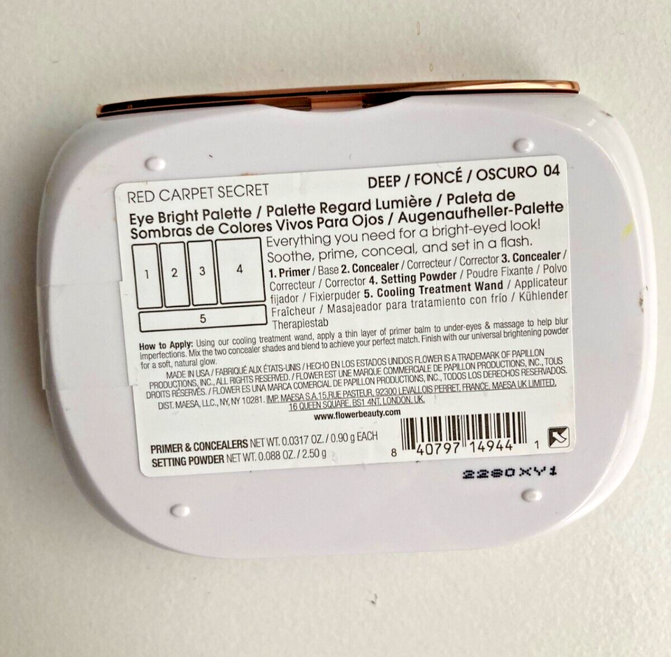 Flower Red Carpet Secret Eye Bright Palette pink, light & dark brown