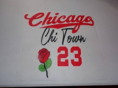2 pc Chicago Chi-Town Iron On Heat Stamp w/Skeleton on Back SALE