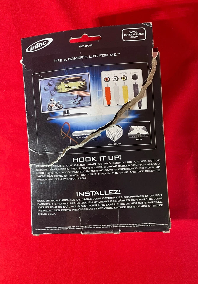 8 FT INTEC AVS A/V & S Video for ORIGINAL XBOX GAMECUBE PLAYSTATION PS1+2+3 - Image 3 of 4