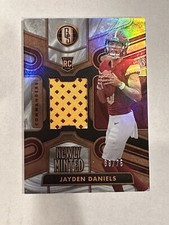 Jayden Daniels Gold Standard Newly Minted White Gold  #’ed to /75 RC Patch