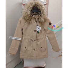 Hollister Cozy Lined Parka Jacket Coat Light Khaki Womens Size Small