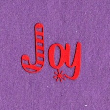JOY  11 Christmas die cuts scrapbook cards