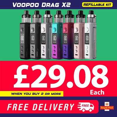 elfbar nachfüll pod läuft aus Voopoo Drag X2 80W Mod Pod Vape 2ml E-Cig Kit PnP X Replacement Pods &  Coils