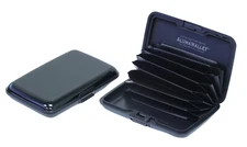 2 Pack Aluminum Wallet Black Hard Case RFID Blocking Credit Card Holder Protect