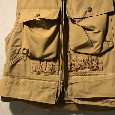 Vtg 70s Columbia Sportswear Vest Fishing Multipocket Mens M w