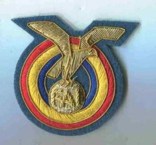 FAI:Brustabzeichen, Kolumbien? handgestickt 70 mm