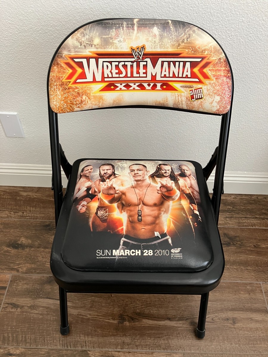 WWE 2010 WRESTLEMANIA XXVI Ringside Chair 3/28/10 Undertaker WWE 2010 WRESTLEMANIA XXVI Ringside Chair 3/28/10 Undertaker