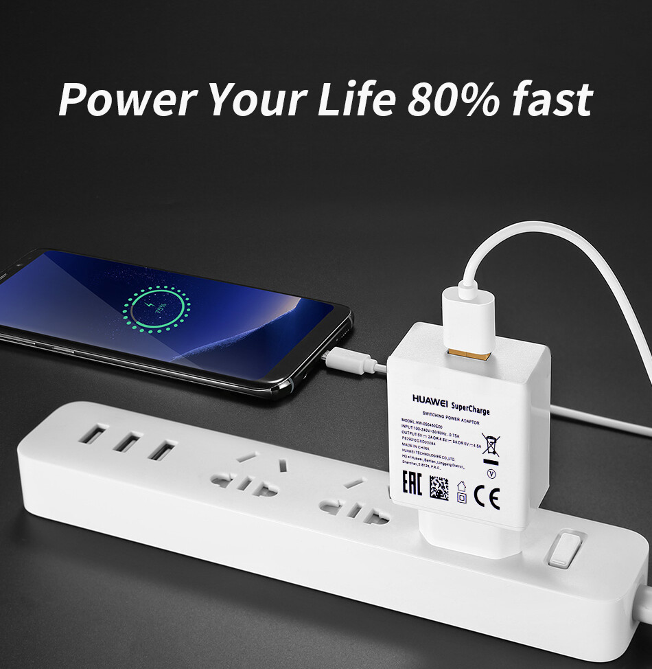 Original Huawei Super Charging Charger USB Type C Cable Mate 10Pro