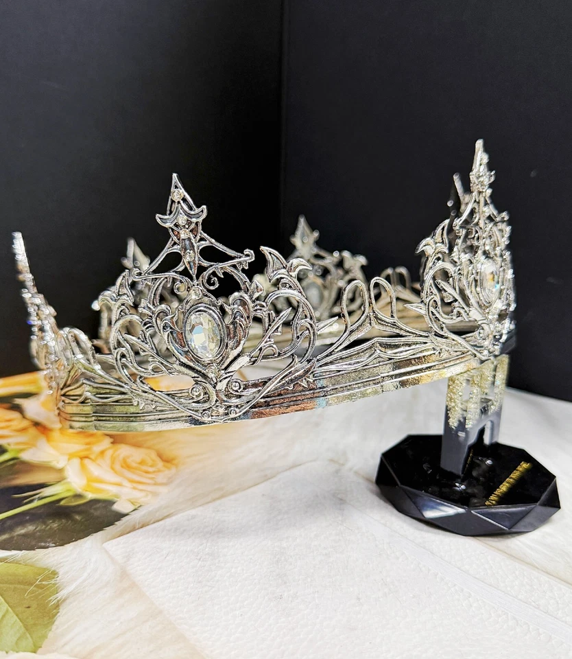 Groomsmen Headwear, Cosplay Silver Crown, Prince Party Crown. Theatrical Props - Image 2 of 4