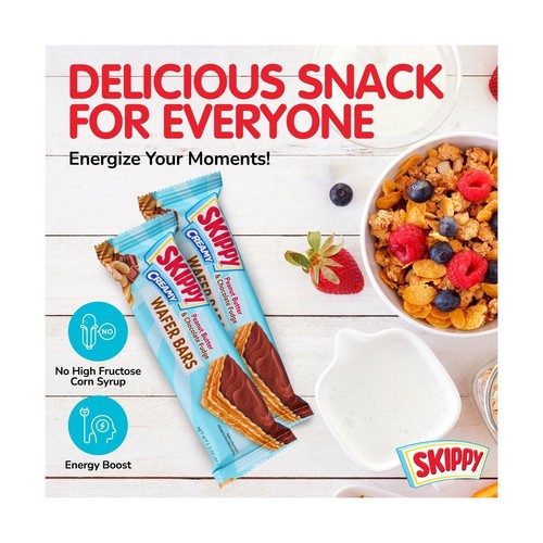 Skippy Peanut Butter & Chocolate Fudge Wafer Bars - Pack of 36 - Picture 3 of 7