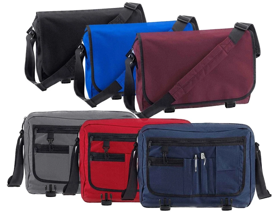 Sac Messenger À Bandoulière Bagbase Noir Bleu Rouge Ou Gris - Photo 1/1