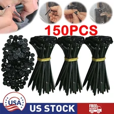 150PCS Nylon Universal Cable Tie Buckle Self-Locking Nylon Zip Ties Holder NEW