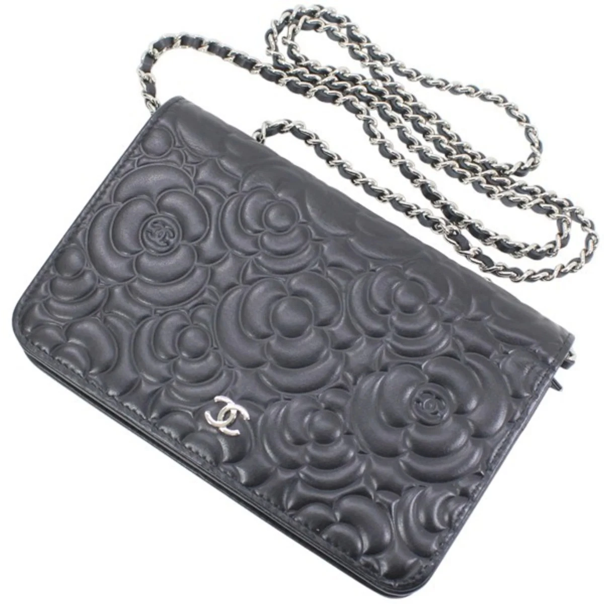 CHANEL Camellia Shoulder Bag Black Bags & Handbags for Women for