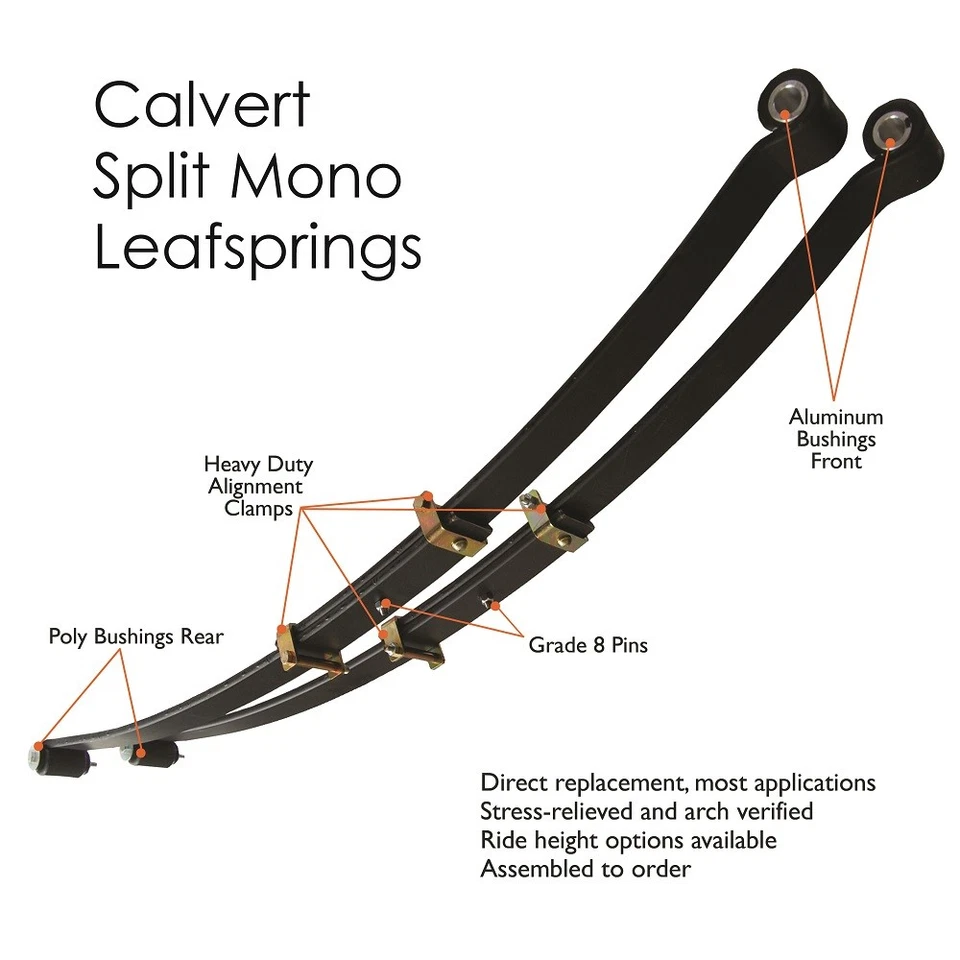 Calvert Racing 660-34 70-77 Fits Ford Maverick Split Mono Leaf Springs - Изображение 2 из 4
