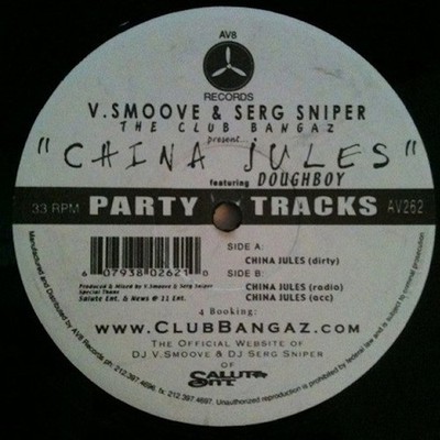 V. Smoove & Serg Sniper - China Jules Vinyl 12'' 0720740