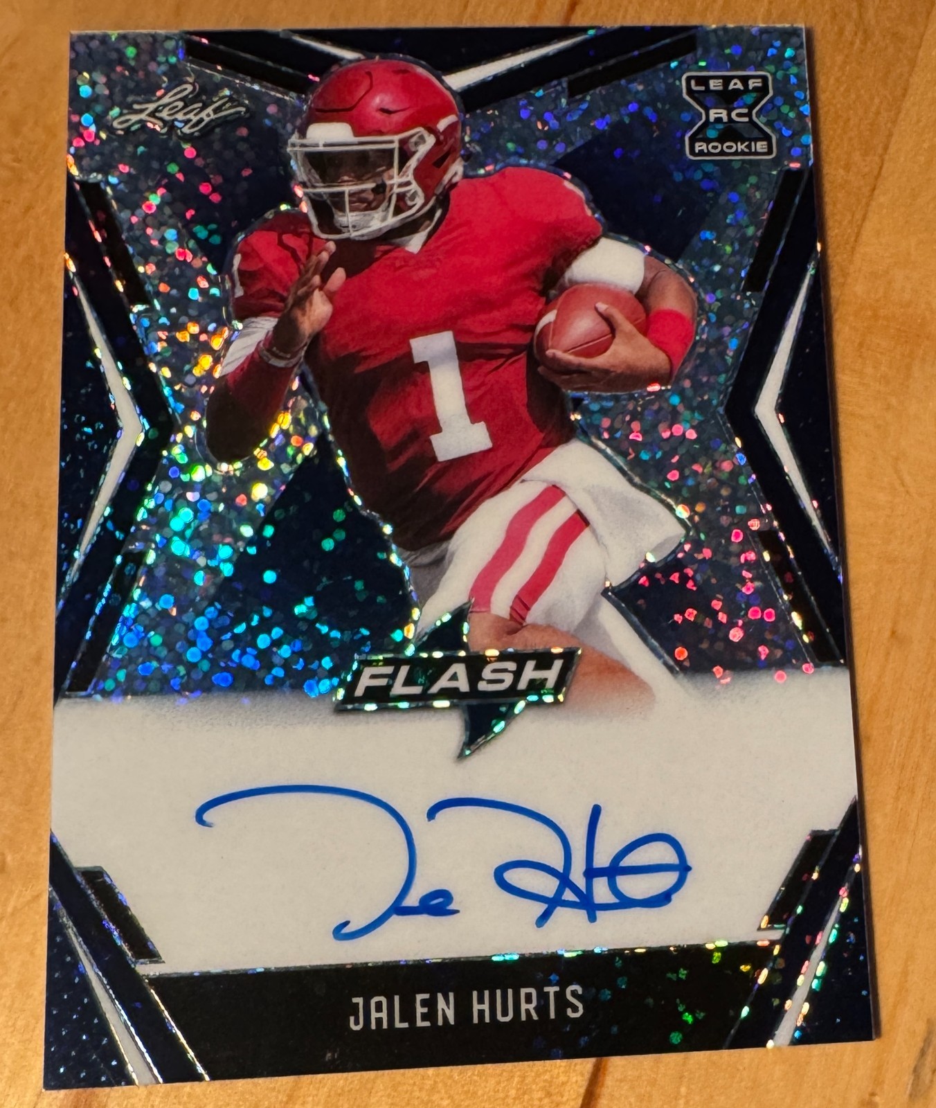 Jalen Hurts Leaf Ultimate Draft 1990 Leaf Autographs #JH1 Silver Spectrum