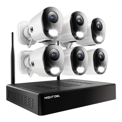 10 Channel 4K Wi-Fi NVR Security System with 1TB Hard Drive and 6 Wi-Fi IP 2K De
