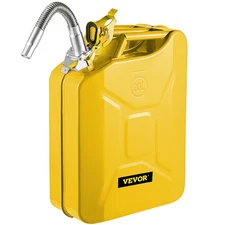 5.3 Gallon Jerry Gas Can 20L Portable w/ Flexible Spout Rustproof Steel